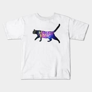 Black Magic Black Cat Holographic mode Kids T-Shirt